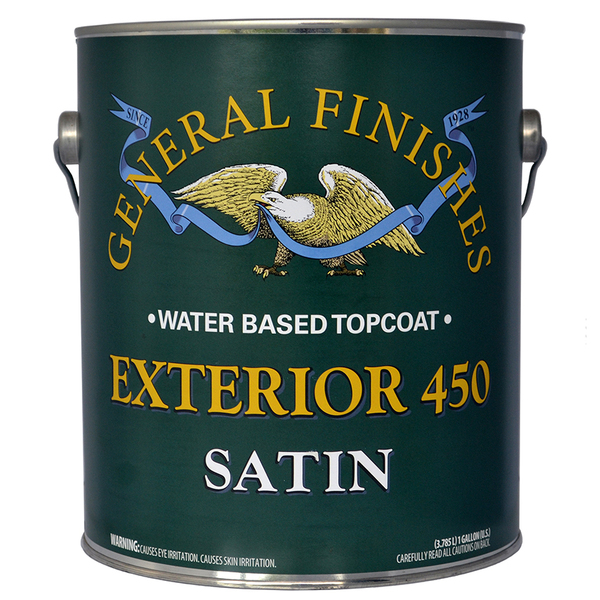 General Finishes 1 Gal Clear Exterior 450 Topcoat Water-Based Topcoat, Satin GXS